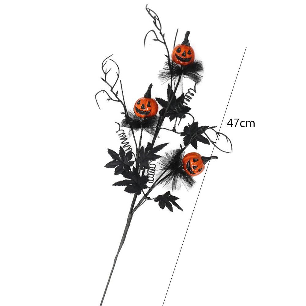 Gothic Flowers Artificial Maple Leaf Pumpkin Scary Fake Plants  Halloween Scary Props