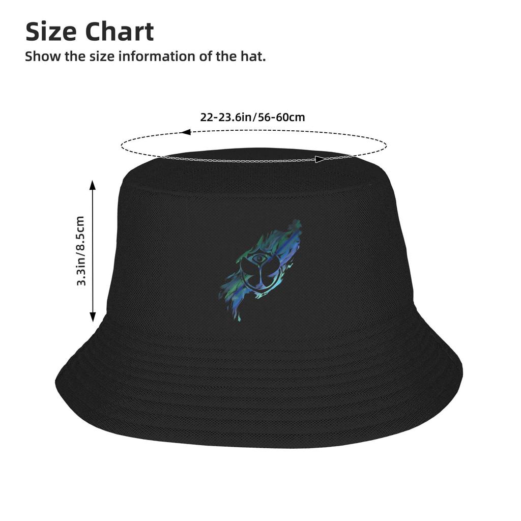 Trendy Tomorrowlands Festival Music Bucket Hat Woman Uv Protection Outdoor Sports Fishing Spring Headwear