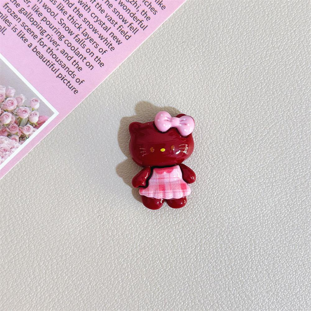10Pcs New Mini Kawaii Warm Colored Cartoon Kitten Series Flat Bottom Scrapbook  Diy Jewelry Making Hairwear Accessorie A21