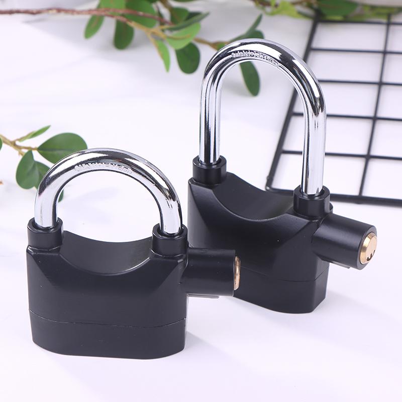Alarm Lock Anti Theft Alarm Lock Black Anti Theft Security Padlock Waterproof Siren Alarm Lock For Motorcycle Door Windo