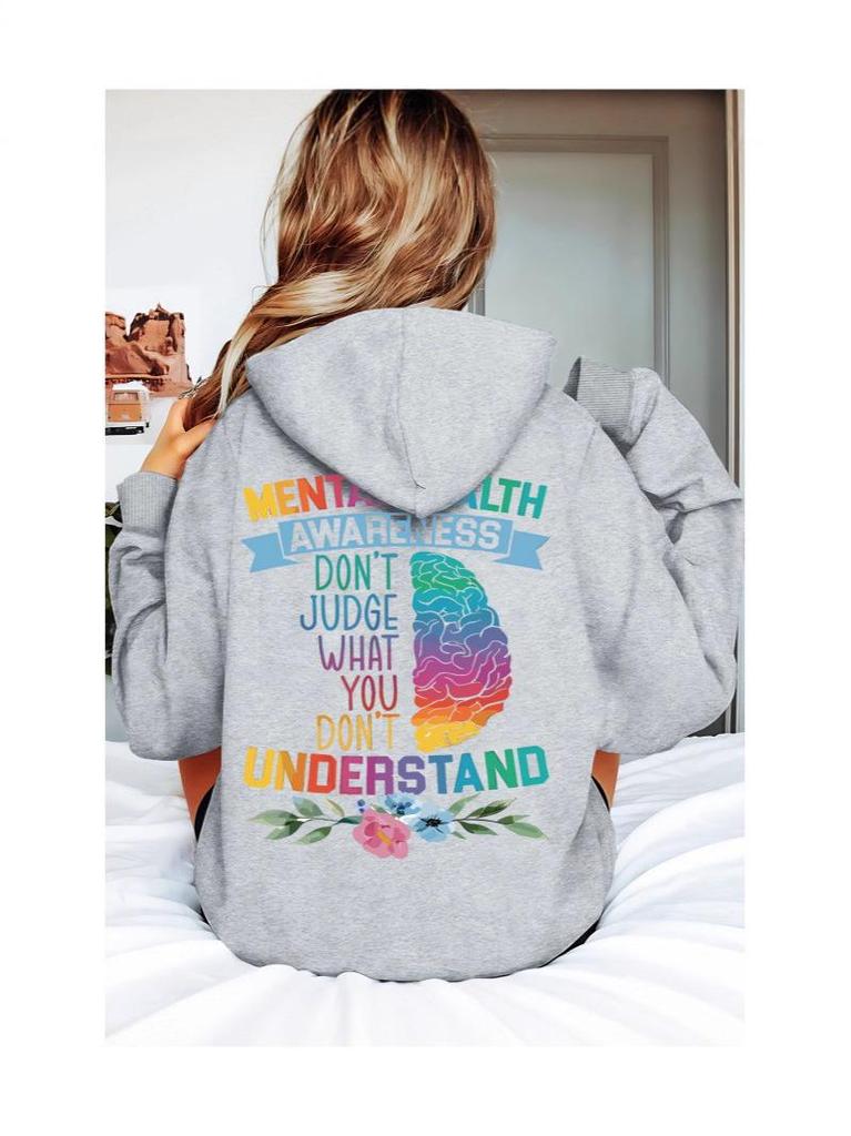 Plus Size Mental Health Awareness Pullover Hoodie