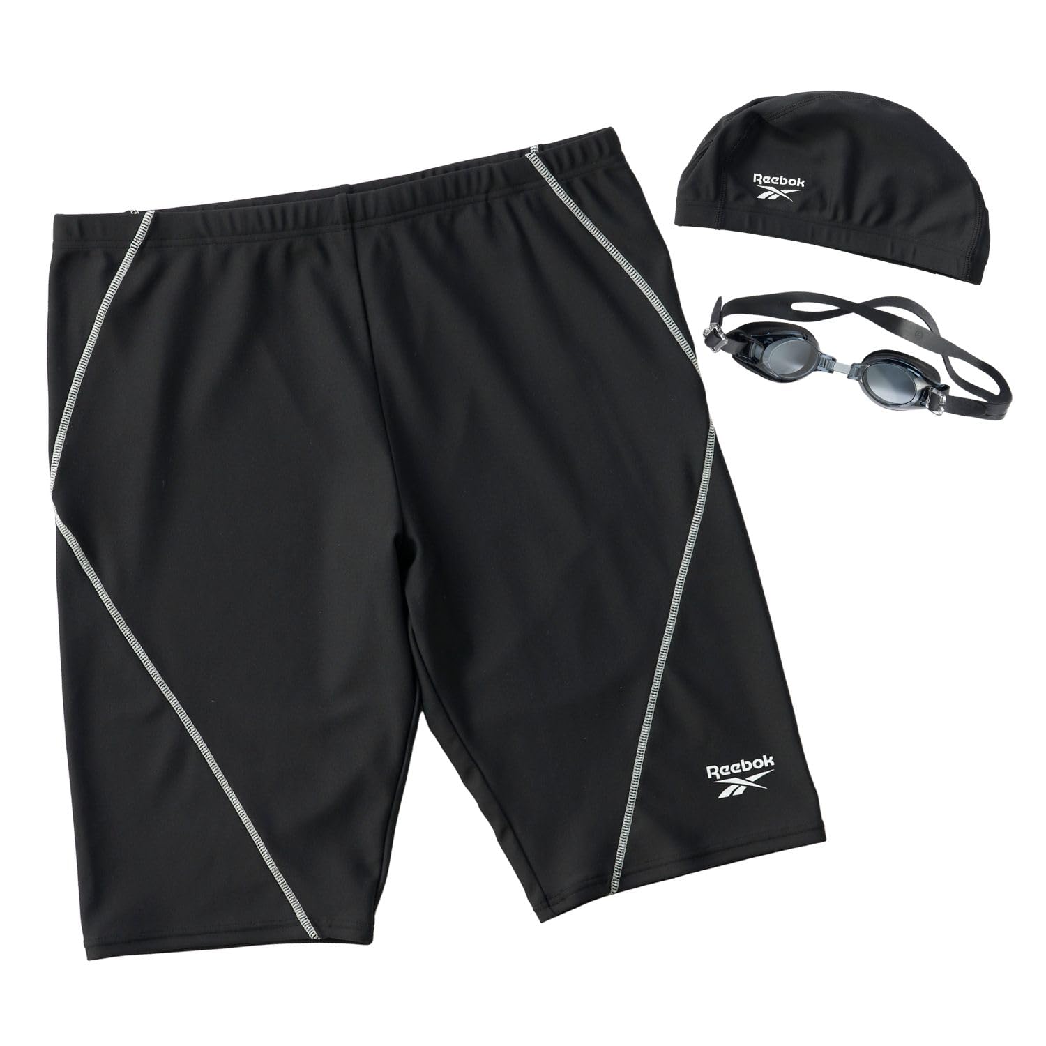 

Комплект купальника Reebok BWT включает купальник и очки Мужской 3 предмета (425755 M) - Шорты, Кепка,