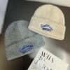 Letter Fashion Knitted Hat Warm Ear Protection Hat For Outdoor Activities Wear
