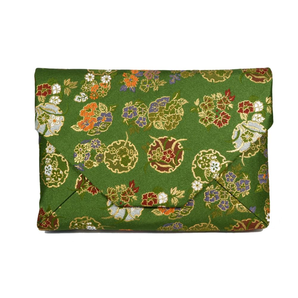[Okadaen] Tea Ceremony Utensils, Sukiyabukuro (Japanese Tea Ceremony Bag), Rayon, Women s [Snowflake and Flower Pattern]