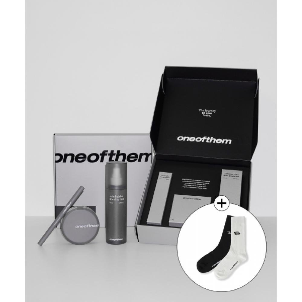 Oneofthem [daily Routine 3 Piece Set] Calming Shot Dew Drop Mist + De Chun Cushion + Le sanpLe Brow Pencil 002 Sand/NO.02 NATURAL BROWN