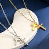Double Cross Pendant Necklace Two Style Religious Inspired Jewelry
