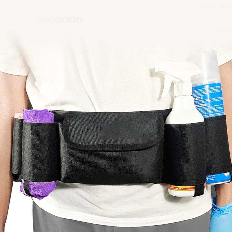Waist Tool Bag Belt Beer Belt Bottle Holder Tool Pouch Drink Can Holder Waist Pack Bag for Housekeeping Cleaning