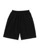 CARGOBROS Linen-Like Pintuck Wide Shorts (Black)