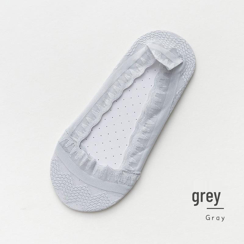 

Women s Lace Boat Socks: Summer Cotton Bottom, Non-slip Silicone, Invisible Korean Style Deluxe Edition One Size 35-39