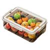 Food Storage Box Snack Box Container with Lid Large Capacity BPA Free Transparent Design Easy to Clean Divided Serving Tray