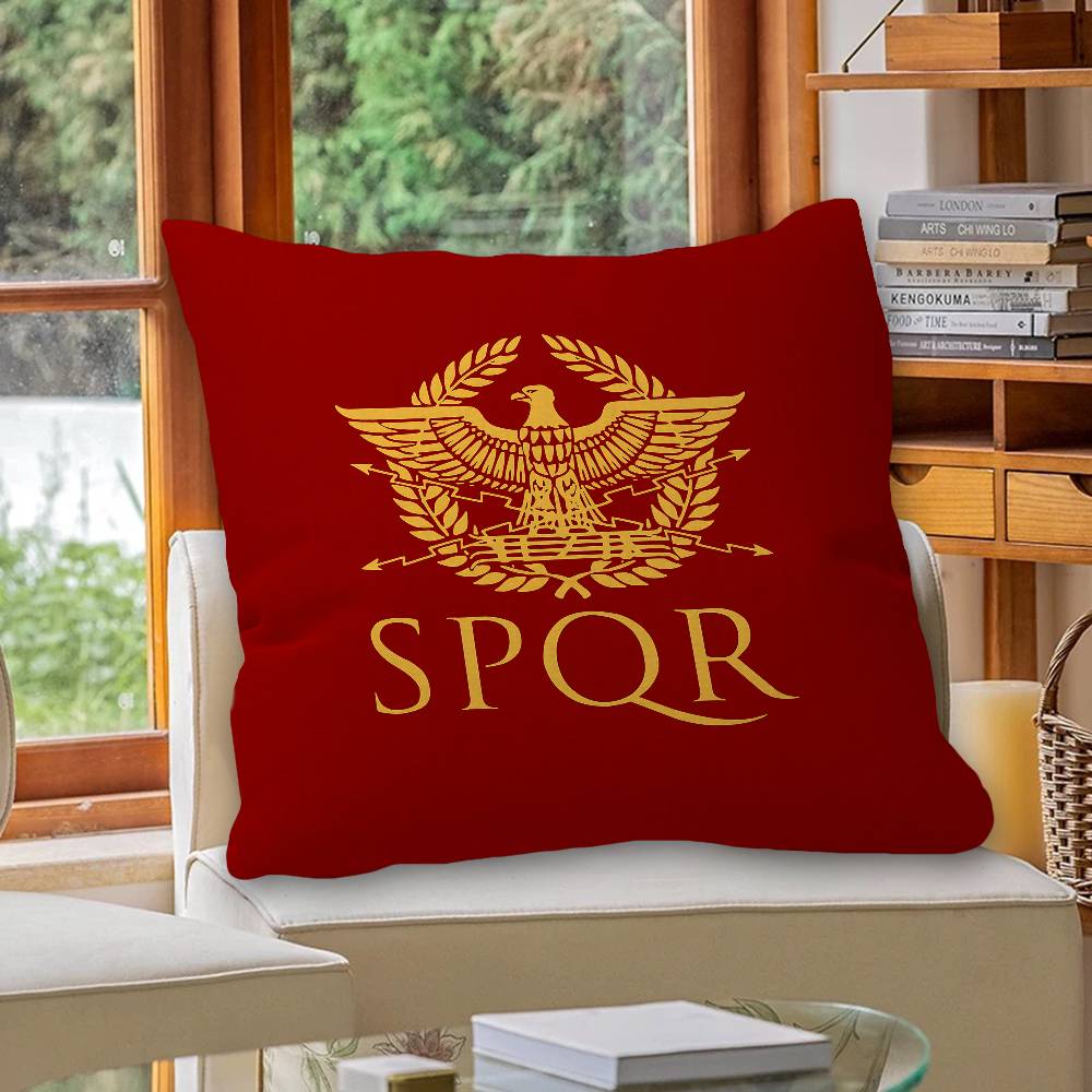 Roman S-SPQRS Office Cushion Pillowcase Car Cushion Cover45X45CM Lumbar Pillowcase Sofa Pillowcover