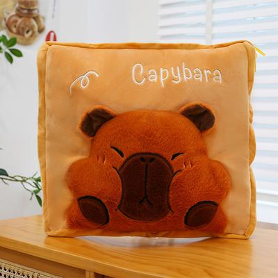 Capybara Throw Pillow Quilt Dual-purpose Thickened Office Folding Nap Pillow Blanket Two-in-one Car Cushion