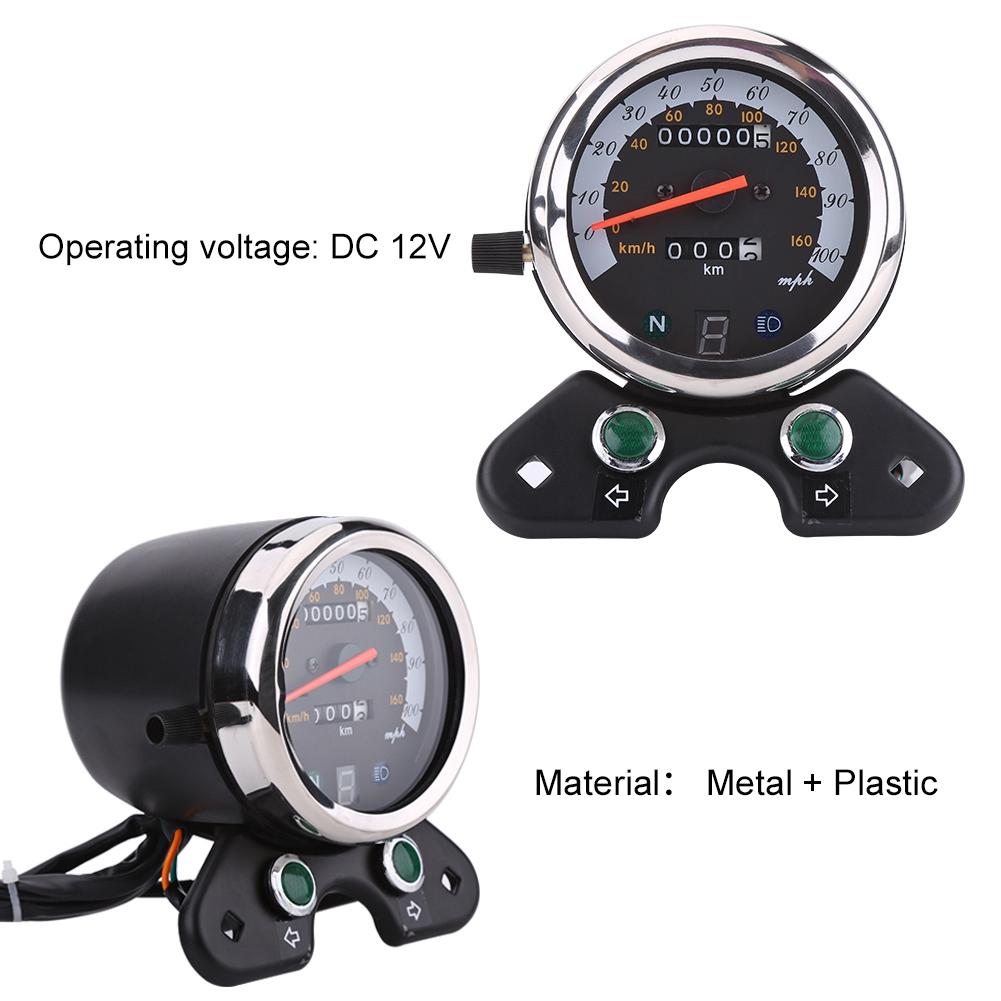 Motorrad-Tachometer, Tachometer, Universal-Motorrad-Doppelkilometerzähler, Tachometer, Ganganzeige, digitale Anzeige