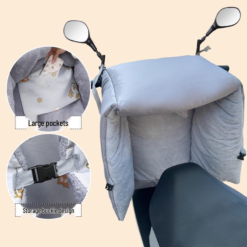 Winter Fleece-Lined Waterproof Electric Motorcycle Windshield