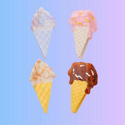 Women's Summer Ice Cream Cone Hairpin Clip