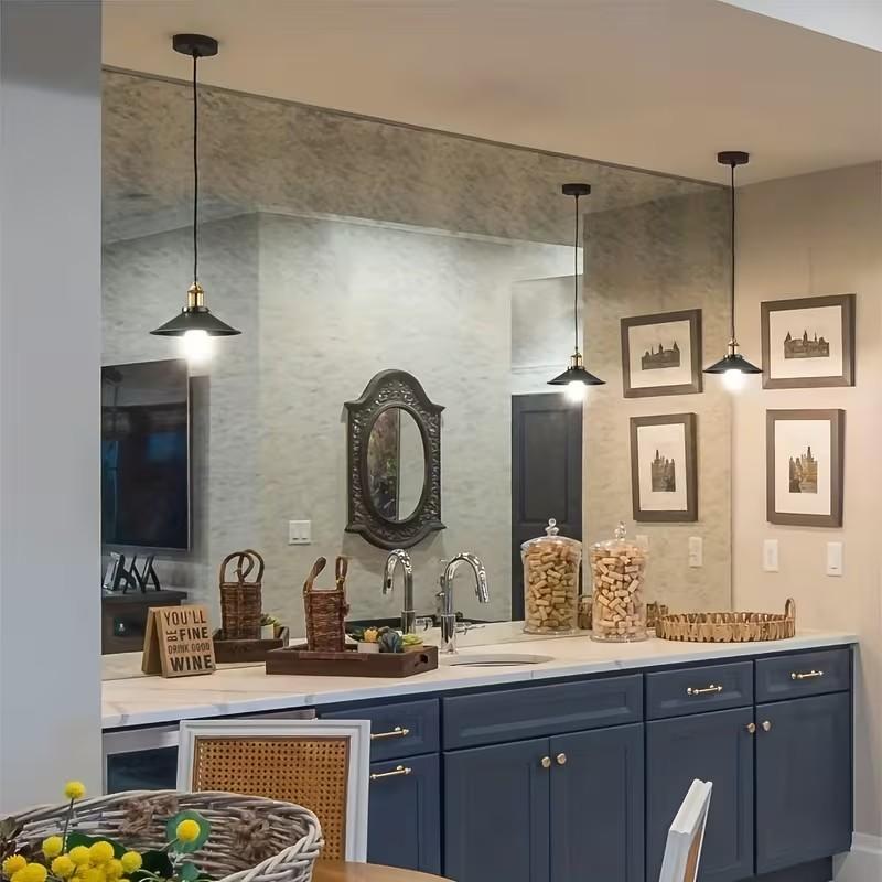 Nordycka Lampa Wisząca do Salonu Gwint E27 Winylowa Lampa Wisząca z Kutego Żelaza Vintage Charakterystyczna Lampa Wisząca do Baru i Jadalni