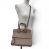 Ausgezeichnete Salvatore Ferragamo Handtasche Studio Gancini Weiches Leder 2-Wege Braun Gebraucht