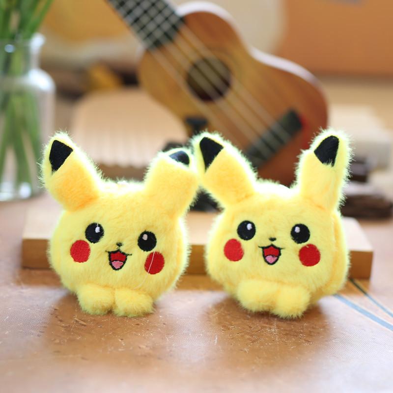 Adorable Pikachu Plush Keychain Soft Short Plush Toy Cute Bag Pendant