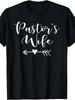 Unisex Christian Graphic Pastor'S Wife T-Shirt, Retro Casual Short-Sleeve Round Neck Tee with Printe