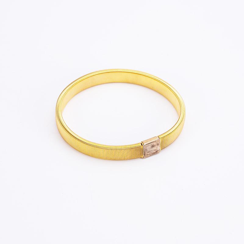 1PCS Metal Cuff Universal Armband Stretch Shirt Jacket Sweater Tightening Retractable Alloy Armband Non-slip Elastic Band