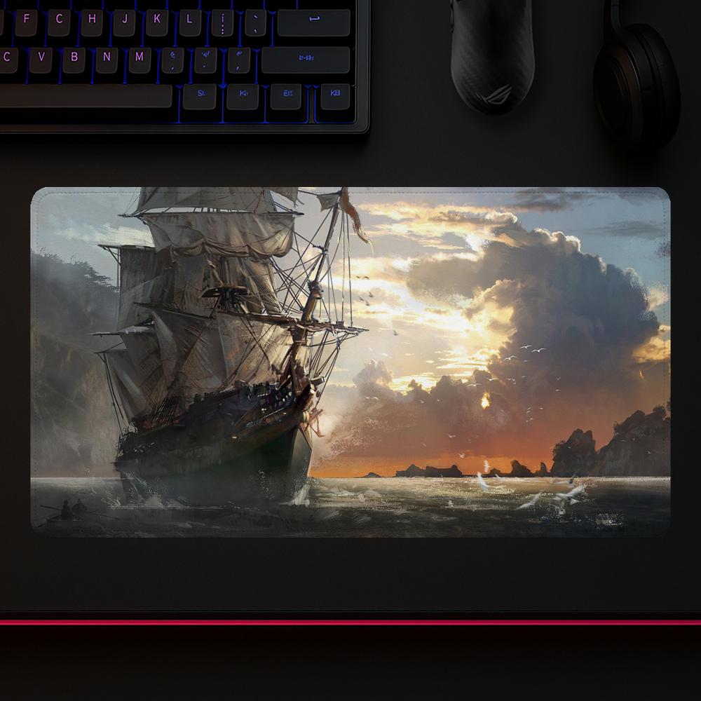 Assassin's Creed Black Flag Mouse Pad Gaming Office Accessories Mousepad Large Game Keyboard Overlock Non-slip Desk Mat Diy