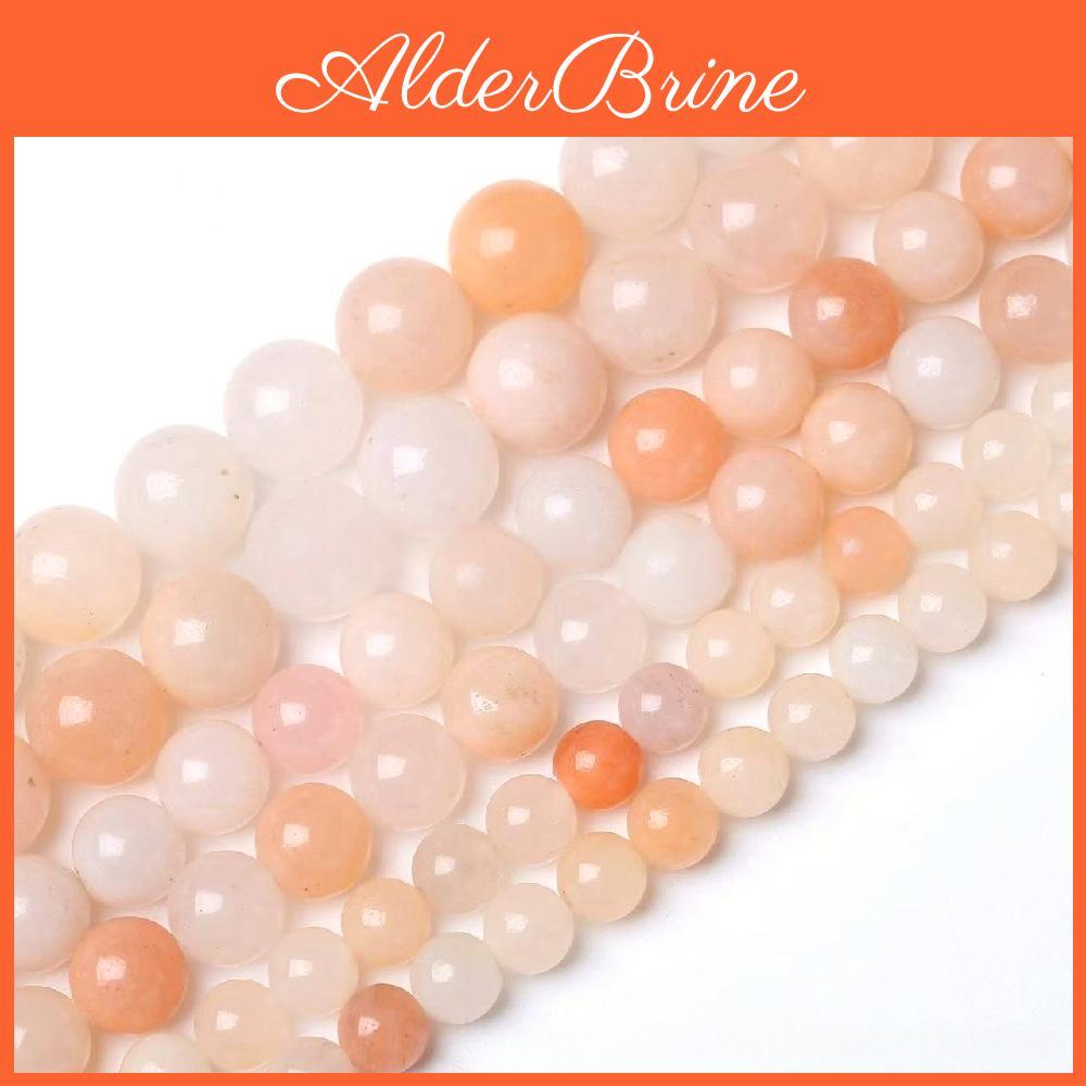 Stone Pink Round Aventurine Natural Beads 15"strand Smooth Loose Spacer Beads 4681012mm For Jewelry Making Diy Bracelets Accessories