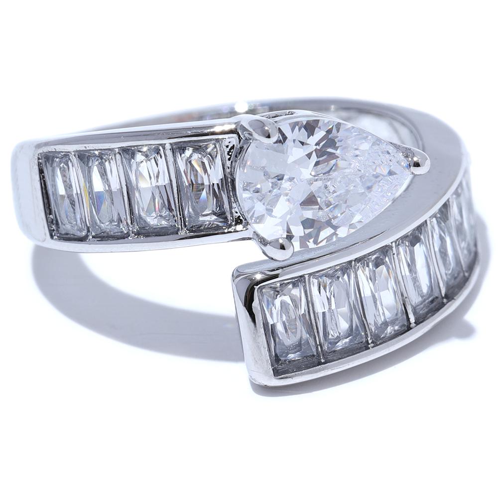 Yhpup High-Grade Colorful Shiny Cubic Zirconia Stainless Steel Gold Color Luxury Ring 18K Plated Fashion Finger Jewelry Women