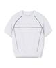 CGP (Women) Wave Logo Symbol Contrast Stitch Short Sleeve Sweatshirt_Melange Gray