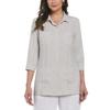 55% Linen 45 Viscose Casual Comfort and Casual Fan Match a Pants Is Very Suitable for Women's Three-Quarter Sleeve Shirt
