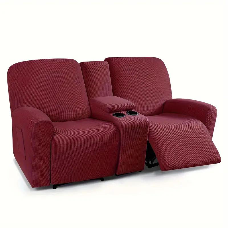

Recliner Sofa Covers with Console Cover All-inclusive Elastic 2 Seater Armchair Case Removable Loveseat Recliner Couch Slipcover