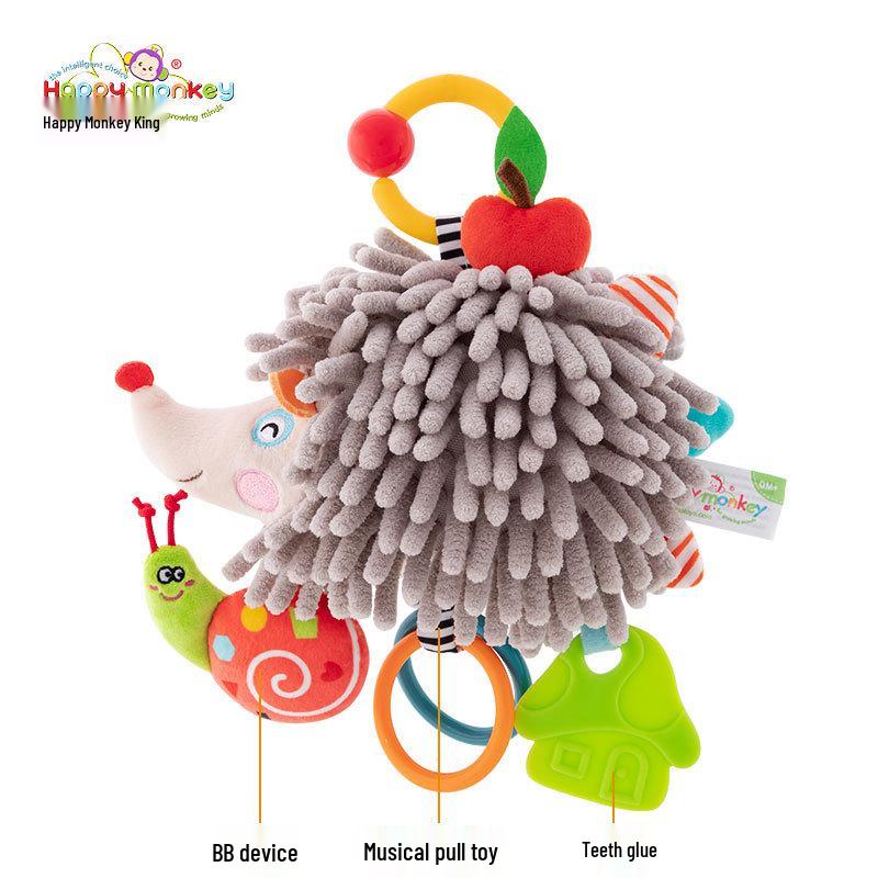 Newborn Baby Mobile Music Pull Ring: Soothing Plush Toy for Crib, Stroller, or Car (0-1 Year)