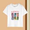 KATSEYE Graphic Print T-Shirt for Boys Girls Kids 230gsm Cotton Crew Neck Tee Casual Summer Top 60123-1