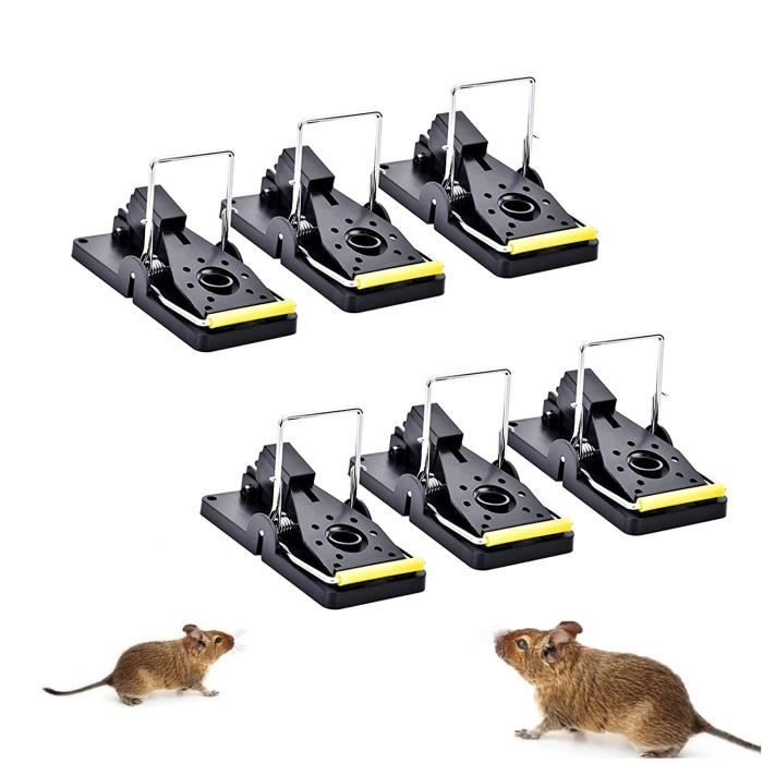 Piège à Souris - LEOCLOTHO - 6 PCS - Réutilisable - Ressort Puissant - Contrôle Intérieur