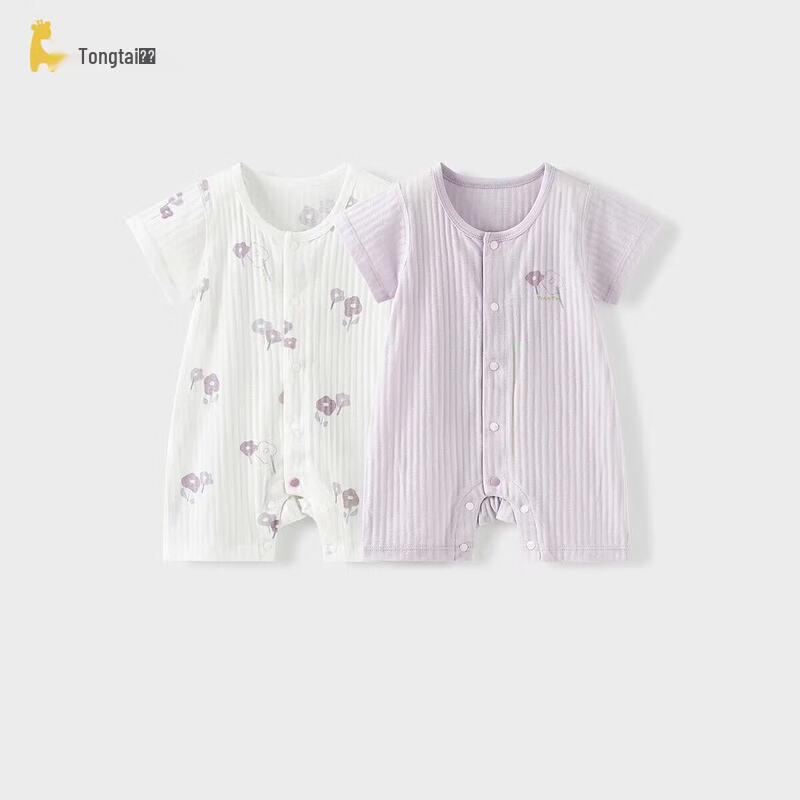 TONGTAI Baby Short Sleeve Cotton Summer Romper