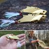 SOUGAYILANG 4pcs/Set VIB Baits 3.5 Inch 23g Fishing Hooks Spoon Hardbait Metal Fishing Lure for Bass