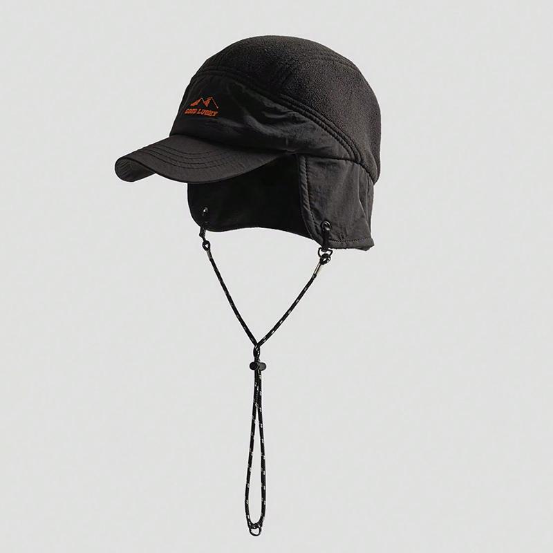 1pc Color-blocked Winter Bomber Hat Lei Feng Hat for Men and Women,Outdoor Warm Ear Protection Windproof Cord Ski Ride Pilot Hat