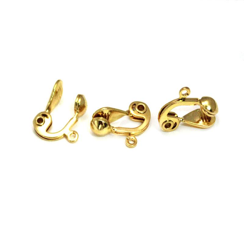 10 Pcs Stainless Steel Non Pierced Ear Clips on Earrings Making Supplies Earring Clips With Loop for Women DIY Jewelry Findings
