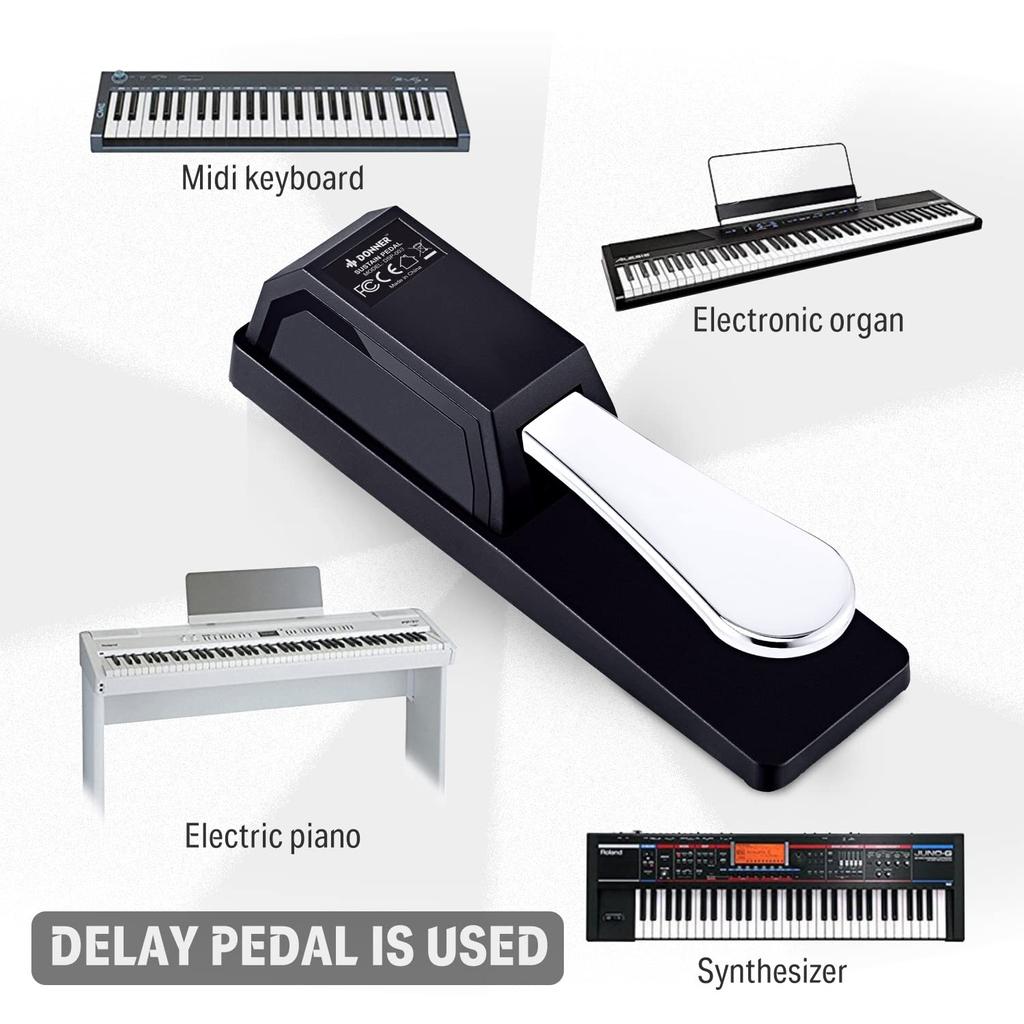 Donner Damper Pedal Sustain Pedal Keyboard Pedal Foot Pedal Switch MIDI Keyboard Compatible with Electronic Piano DSP-003