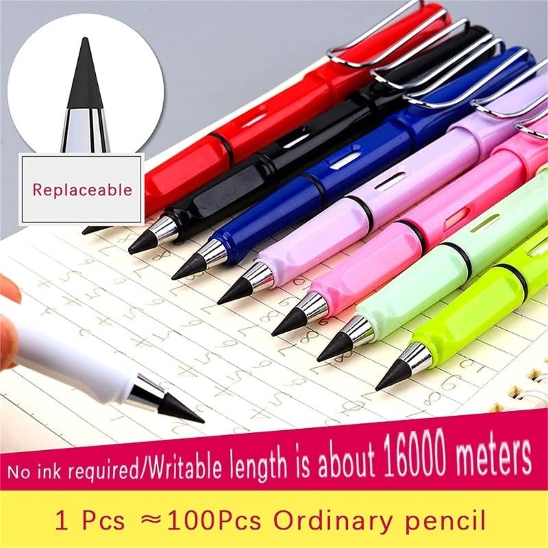 12/13Pcs Inkless Pencil with Replaceable Refill Colored Inkless Pencil Everlasting Pencil for Writing Sketching Drawing