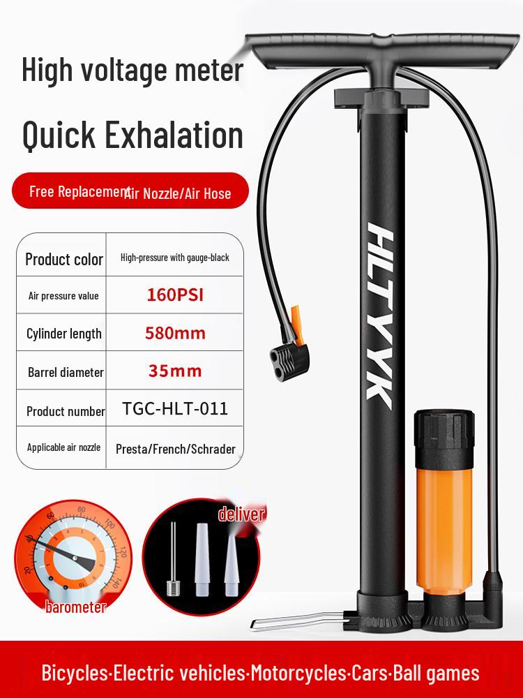 High-Pressure Electric Bicycle and Car Pump – Portable Universal Inflator for Household and Sports Use