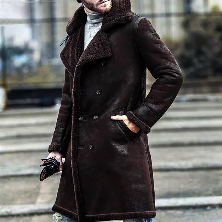 New Suede Artificial Fur Integrated Men's Jacket Thickened Suede Jacket