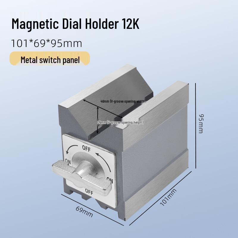 V-Shaped Magnetic Base Stand for Wire EDM, Strong Magnet with Triangular Design in Sizes 6T-12T