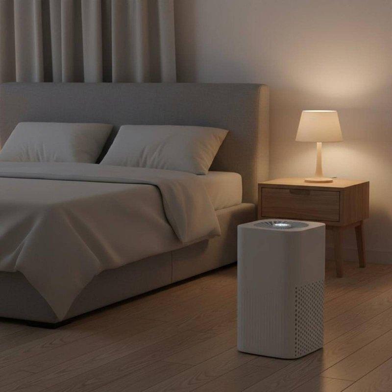 Small Air Purifier with Night Gentle Light Function Mini Air Purifier Home Appliance Formaldehyde Removal for Pet Owners