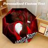 8 Rib Auto Folding Umbrella Bukayo Saka Print Custom Name Text Portable Rain Gear