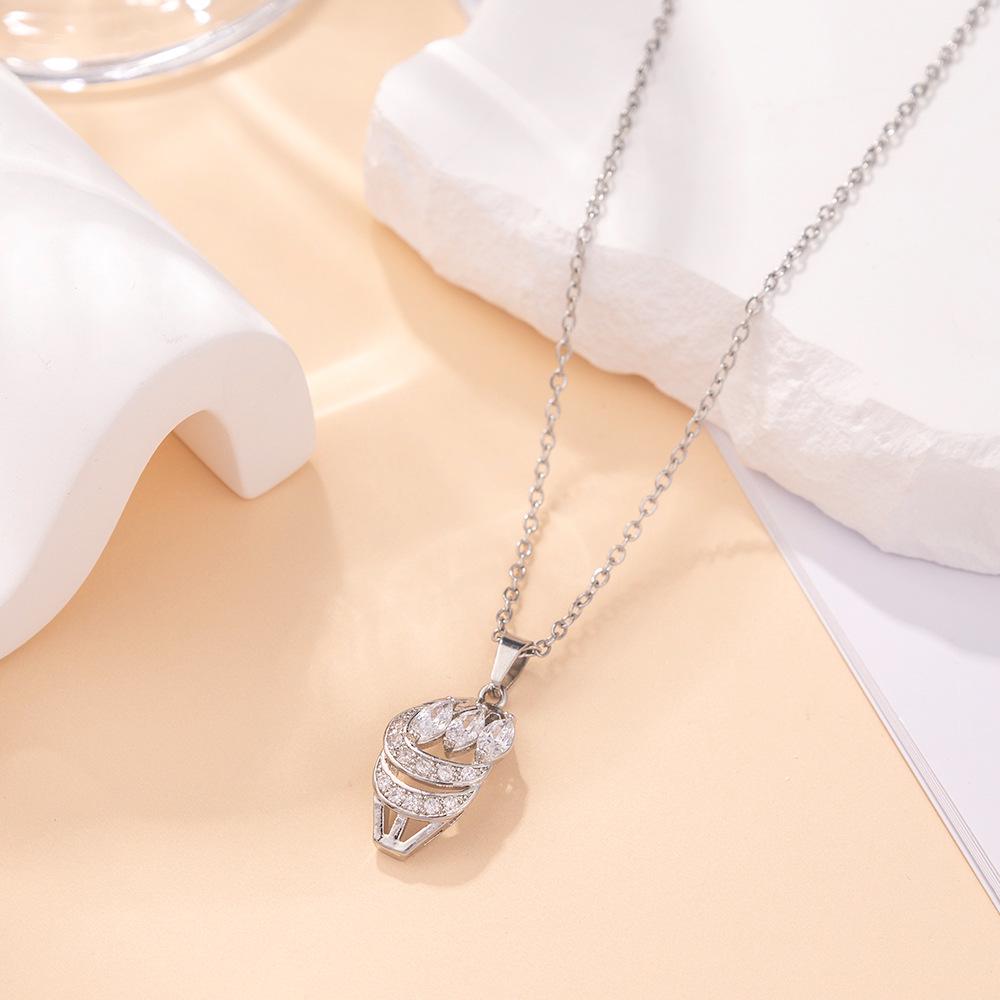 Kadın Lüks Titanyum Çelik Kolye Ucu Klavikula ve Uzun Kazak Kolyesi - Niş Tasarım