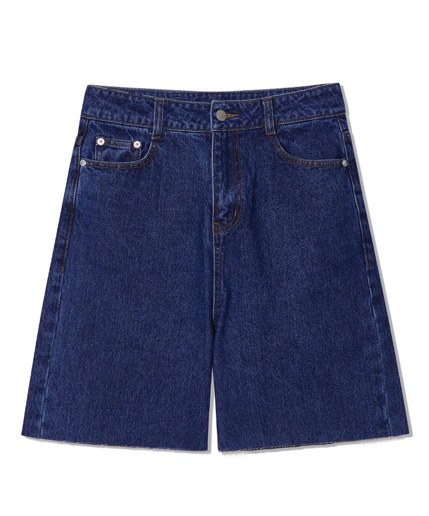 OIOI COLLECTION Comfort Cut Denim Shorts_Blue