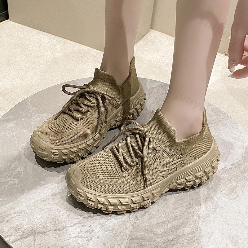 Fashion Women's Shoes 2025 New Breathable Mesh Women's Thick Sole Leisure Sports Shoes Comfortable Outdoor Running Shoes Zapatos Mujer