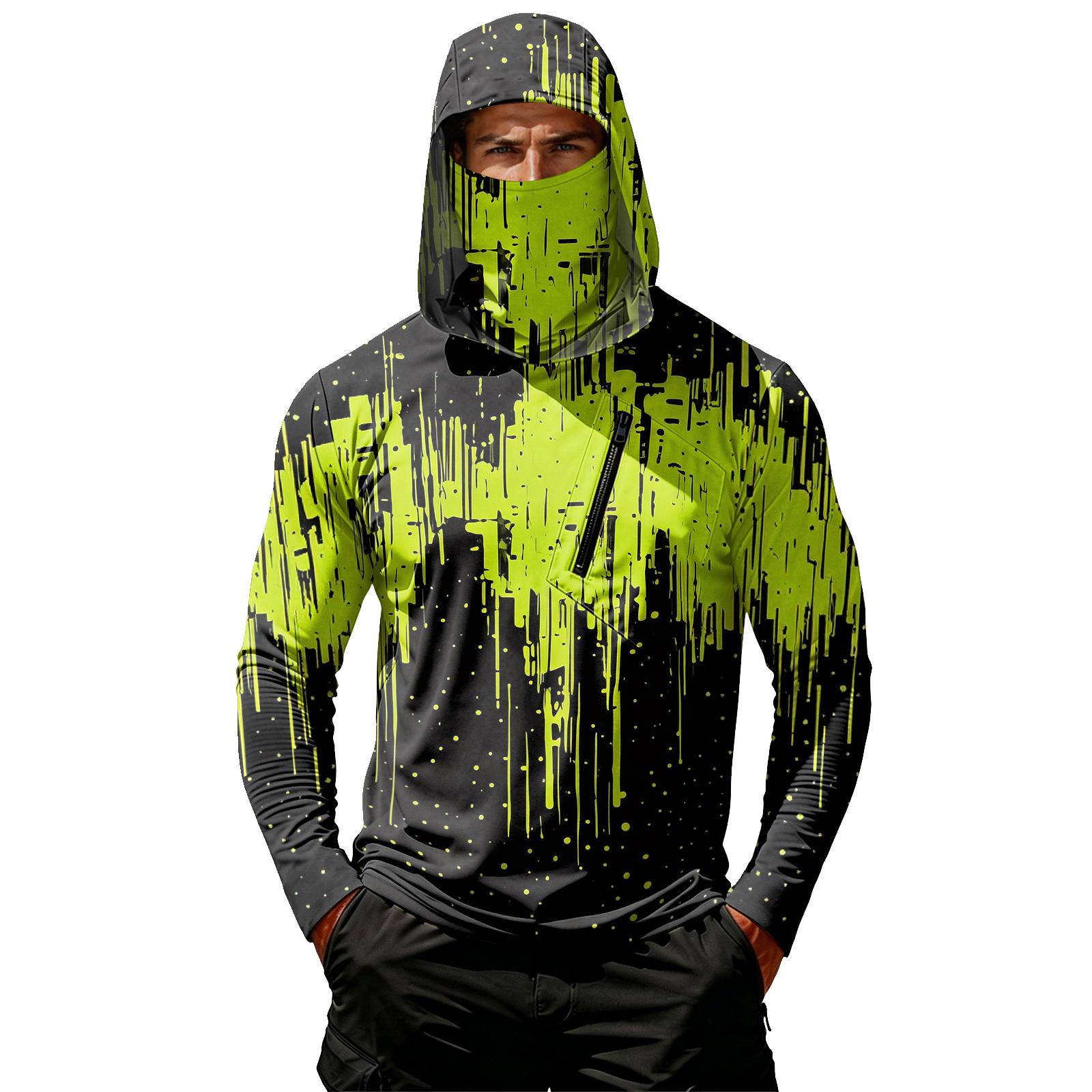 Men s Casual Hooded Long Sleeve Sunscreen Top L 1770₽
