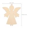 20Pcs Blank Wooden Angel Ornaments for DIY Projects Christmas Wedding Birthday Decorations 10.5x9cm Wood Ornaments