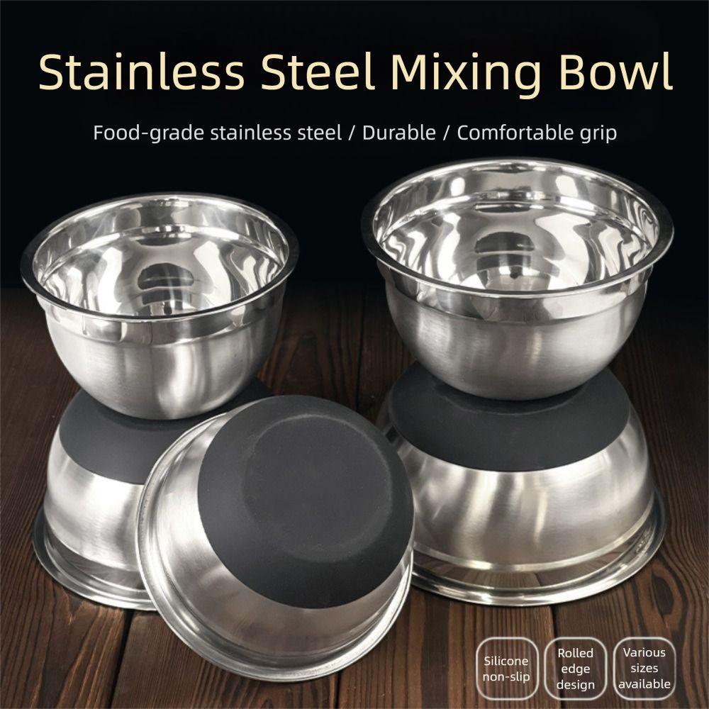 Stainless Steel Household Basins Thickened Egg-beating Basins Stainless Steel Basins Egg-beating
